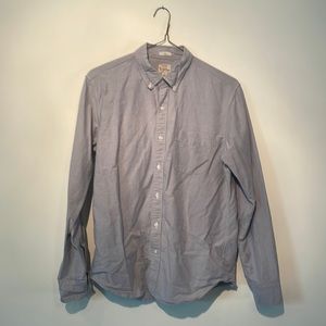 J. Crew Long Sleeve Oxford Gray (Large)